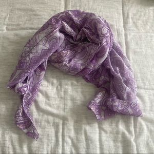 Large Purple Patterned Scarf